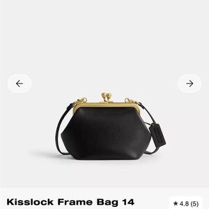 Coach Black and Gold Kisslock Frame Bag